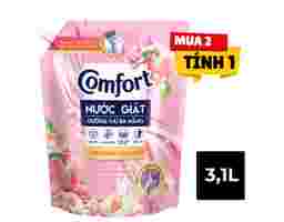 Nước Giặt Thiên Nhiên Thanh Khiết Hương Anh Đào Và Đào Tươi 3kg Comfort