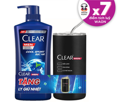 Dầu Gội Cho Nam Cool Sport Bạc Hà Giúp Làm Sạch Gàu CLEAR MEN
