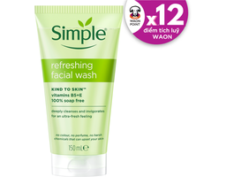 Gel Rửa Mặt Giúp Da Sạch Thoáng Refreshing Facial Wash Gel Simple