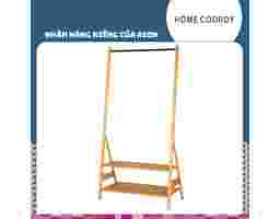 Kệ Treo Quần Áo Gỗ Màu Gỗ Tự Nhiên 80x41x160cm HÓME CÓORDY