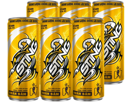 Lốc 6 Nước Tăng Lực Gold Lon 320ml Sting