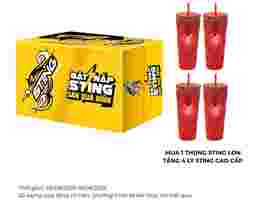 Thùng 24 Nước Tăng Lực Gold Lon 320/330ml Sting