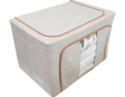 Mai Ánh - Túi Đựng Chăn Màn Khung Sắt Màu Be 60x42x40cm