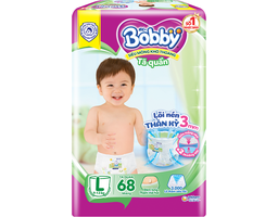 Bobby - Tã Quần Gói Đại Hương Trà Xanh L68 Cho Bé 9-13kg