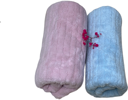 Viethope - Khăn Tắm Trung Sọc Gân Microfiber 36x80cm