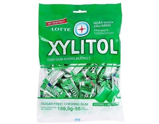 Kẹo Cao Su Xylitol Lime Mint 159g Lotte