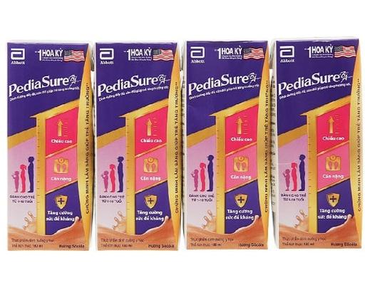 Lốc 4 Hộp Sữa Pediasure Hương Socola 180ml Pediasure