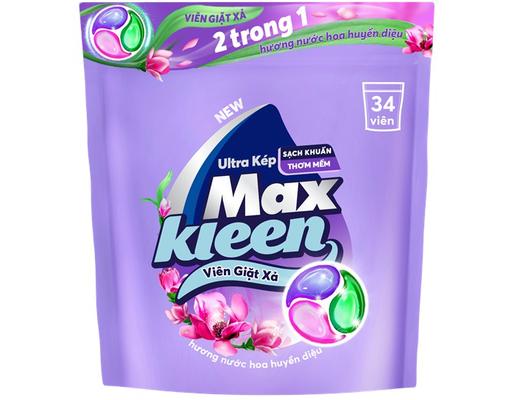 Viên Giặt Xả 2In1 Hương Nước Hoa Huyền Diệu - 34 Viên x 15g Maxkleen