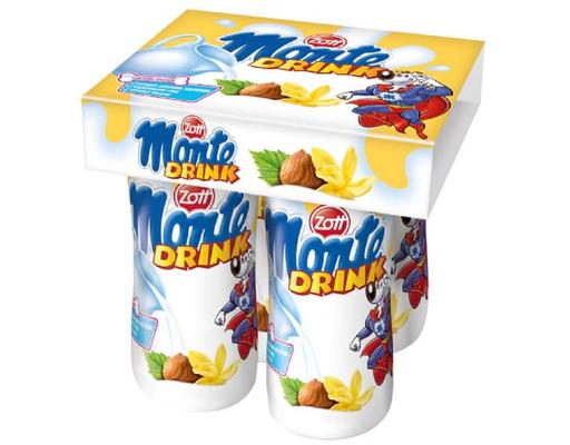 Lốc 4 Chai Váng Sữa Uống Monte Vị Vani 95ml Zott