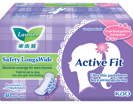 Băng Vệ Sinh Ngày Đầu - Cuối Active Fit Hương Anh Đào 40 Miếng Laurier