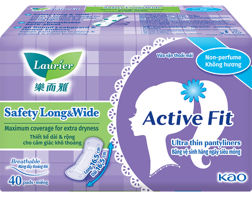 Băng Vệ Sinh Ngày Đầu - Cuối Active Fit Không Hương 40 Miếng Laurier