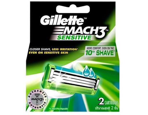 Lưỡi Dao Cạo Mach3 Sensitive 3 Lưỡi Dao 2 Cái GILLETTE