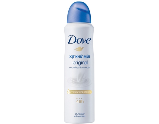 Xịt Khử Mùi Dịu Nhẹ Dưỡng Da Sáng Mịn Original 150ml Dove