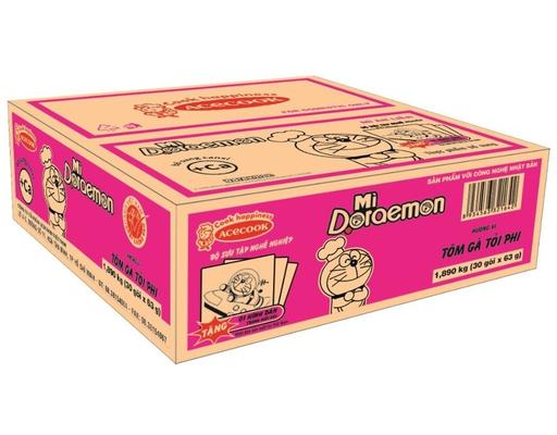 Thùng 30 Gói Mì Doraemon Tôm Gà Tỏi Phi 63g - 02775654 ACECOOK