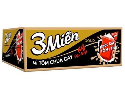 Thùng 30 Gói Mì Gold Tôm Chua Cay Đặc Biệt 75g - 04794974 3 Miền