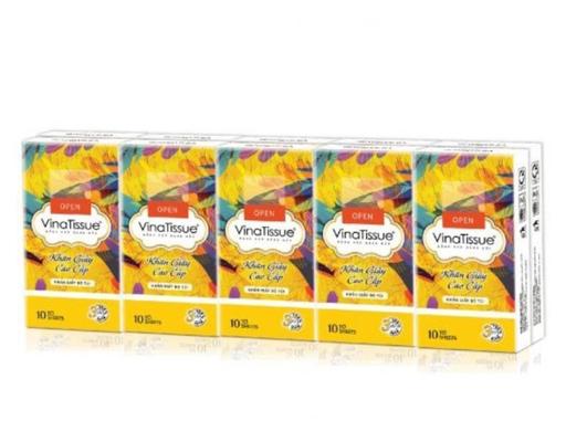 Khăn Giấy Bỏ Túi 3 Lớp - 10 Gói x 10 Tờ Vinatissue