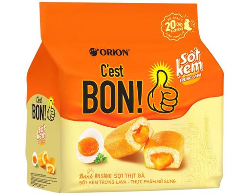 Bánh Ăn Sáng Sốt Kem Trứng Lava 162.4g C'est Bon
