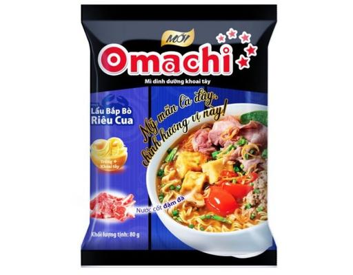 Mì Khoai Tây Omachi Vị Lẩu Bắp Bò Riêu Cua Gói 80G Omachi