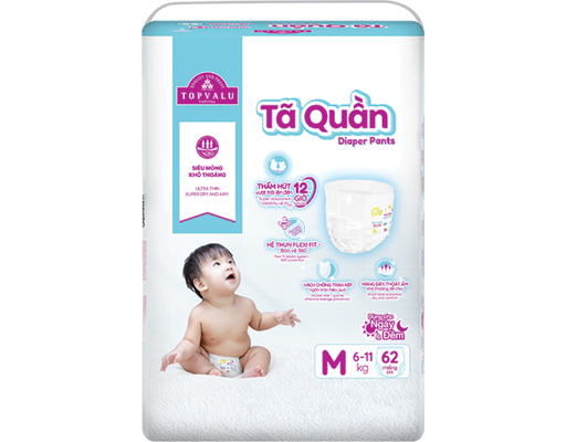 TOPVALU Tã Quần M62 Cho Bé Từ 6-11kg