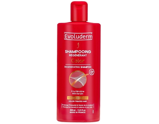Dầu Gội Keratin Cho Tóc Uốn Nhuộm Regenerating Shampoo 400ml Evoluderm