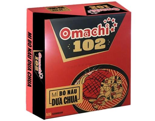Thùng 30 Gói Mì Bò Cải Dưa Chua 120g/121g - 06081355 Omachi