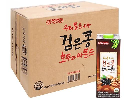 Thùng 12 Hộp Sữa Đậu Đen Óc Chó Hạnh Nhân Sahmyook 950ml Sahmyook