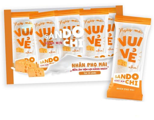 Gói 10 Bánh Sandochi Nhân Phô Mai 20g Bảo Minh