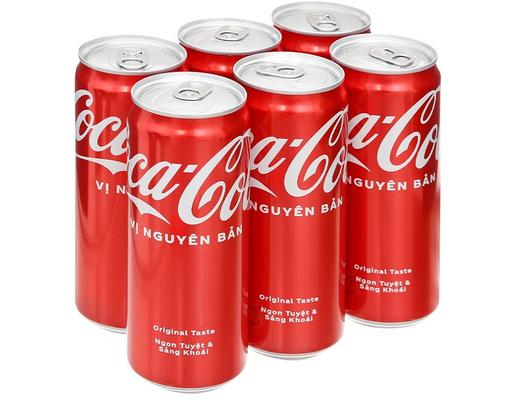 Lốc 6 Lon Nước Giải Khát 320ml Coca Cola