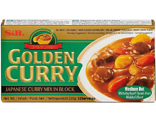 Viên Xốt Cari Golden Curry Mix Medium Hot 220g S&B