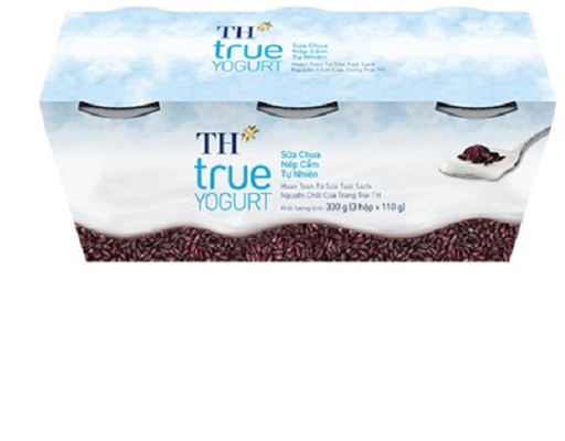 Lốc 3 Sữa Chua Ăn Nếp Cẩm Tự Nhiên 110g TH True Milk
