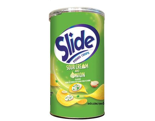 Snack Khoai Tây Chiên Vị Hành Cream & Onion 75g Slide