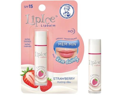 Son Dưỡng Môi Không Màu Chuyển Kem Mịn Hương Dâu 4.3g LipIce