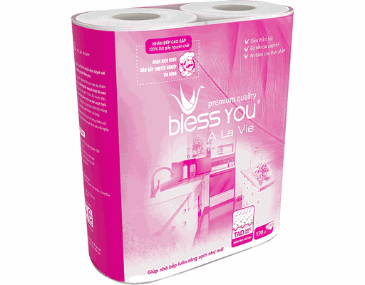 Khăn Bếp Cao Cấp À La Vie 170 Tờ x 2 Lớp Bless You