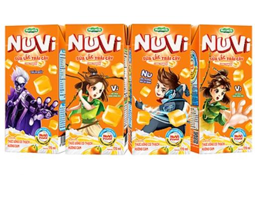 Lốc 4 Hộp Sữa Trái Cây Nutifood Hương Cam Có Thạch 170ml Nutifood