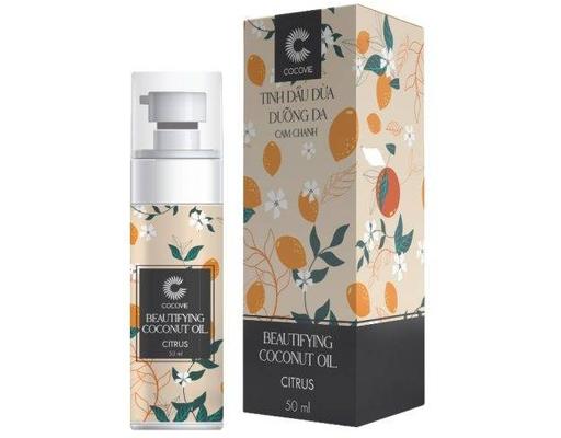 Tinh Dầu Dừa Dưỡng Da Hương Cam Chanh 50ml Cocovie