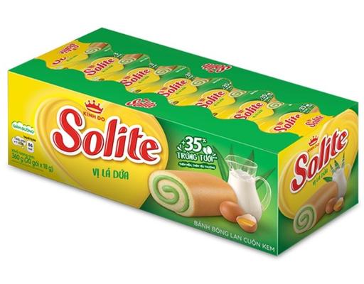 Bánh Swiss Cuộn Kem Vị Dứa 360g Solite