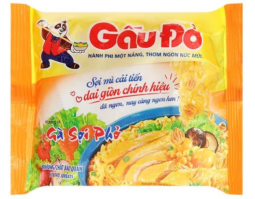 Mì Gà Gấu Đỏ Sợi Phở Hành Phi Gói 64G Gấu đỏ