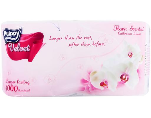 Giấy Vệ Sinh Velvet Hương Hoa 2 Cuộn Pulppy