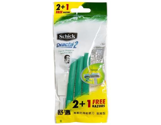 Dao Cạo Exacta 2 (2+1S) 2+1 Cây Schick