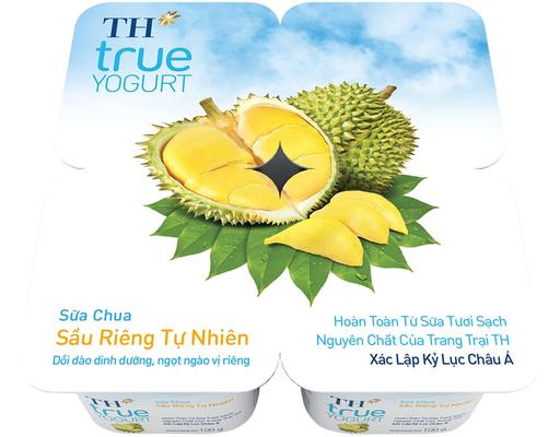 Sữa Chua Ăn Vị Sầu Riêng 4 x 100g TH True Yogurt