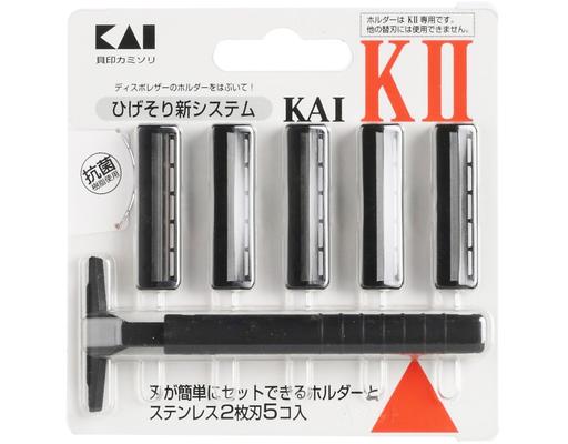 Dao Cạo Râu 2 Lưỡi Kép Kai (K2-5B1) - 1 Thân 5 Lưỡi KAI
