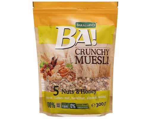 Ngũ Cốc Muesli 5 Dries Nuts & Honey 300g Bakalland