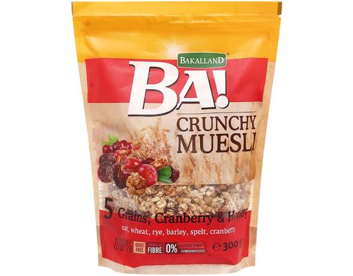 Ngũ Cốc Muesli 5 Grains Cranberry & Honey 300g Bakalland