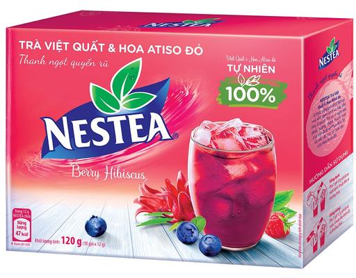 Trà Hòa Tan Vị Việt Quất Và Hoa Atiso Đỏ 10 x 12g Nestea