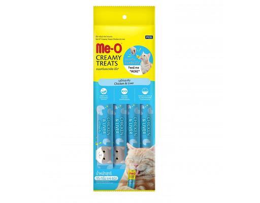 Súp Thưởng Dạng Kem Cho Mèo Vị Gà Và Gan Creamy Treats Chicken And Liver Flavor 60g Me-O
