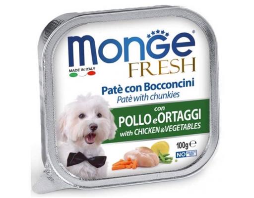 Pate Cho Chó Vị Gà Và Rau 303C 100g Monge