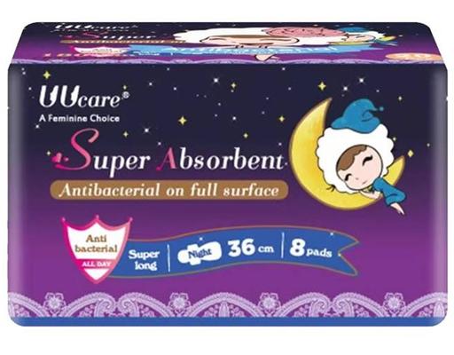 Băng Vệ Sinh Young Girl Kháng Khuẩn Đêm 36cm 8 Miếng Uucare