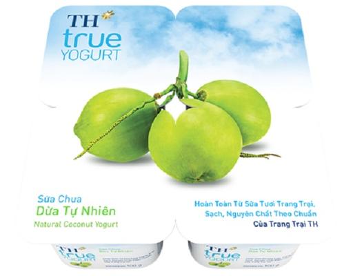 Sữa Chua Ăn Vị Dừa 4 x 100g TH True Yogurt