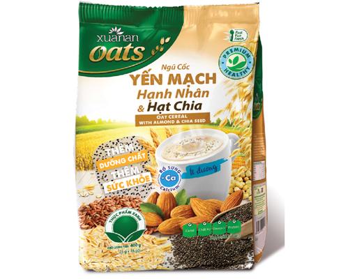 Ngũ Cốc Yến Mạch Hạnh Nhân & Hạt Chia 25g x 16 Xuân An