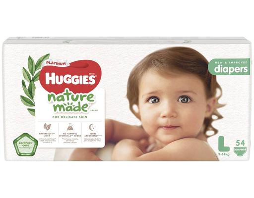 Huggies Tã Dán Platinum Nature Made L54 Cho Bé Từ 9-14kg